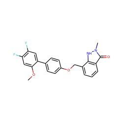 COc1cc(F)c(F)cc1-c1ccc(OCc2cccc3c(=O)n(C)[nH]c23)cc1 ZINC000096269830