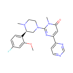 COc1cc(F)ccc1[C@@H]1CN(c2nc(-c3ccncn3)cc(=O)n2C)CCN1C ZINC000116772514