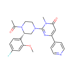 COc1cc(F)ccc1[C@H]1CN(c2nc(-c3ccncc3)cc(=O)n2C)CCN1C(C)=O ZINC000034479844