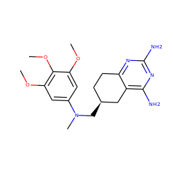 COc1cc(N(C)C[C@H]2CCc3nc(N)nc(N)c3C2)cc(OC)c1OC ZINC000003814883