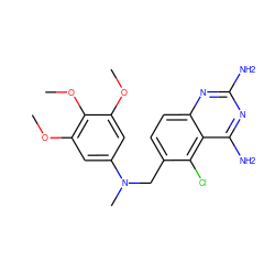 COc1cc(N(C)Cc2ccc3nc(N)nc(N)c3c2Cl)cc(OC)c1OC ZINC000003814850