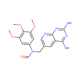 COc1cc(N(C=O)Cc2cnc3nc(N)nc(N)c3c2)cc(OC)c1OC ZINC000013760960