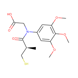 COc1cc(N(CC(=O)O)C(=O)[C@@H](C)CS)cc(OC)c1OC ZINC000028257365