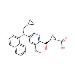 COc1cc(N(CC2CC2)c2cccc3ccccc23)cnc1C(=O)[C@H]1C[C@@H]1C(=O)O ZINC001772640045