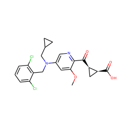 COc1cc(N(Cc2c(Cl)cccc2Cl)CC2CC2)cnc1C(=O)[C@@H]1C[C@@H]1C(=O)O ZINC001772653504