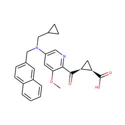 COc1cc(N(Cc2ccc3ccccc3c2)CC2CC2)cnc1C(=O)[C@H]1C[C@H]1C(=O)O ZINC001772649951