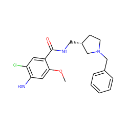 COc1cc(N)c(Cl)cc1C(=O)NC[C@@H]1CCN(Cc2ccccc2)C1 ZINC000027885360