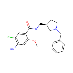 COc1cc(N)c(Cl)cc1C(=O)NC[C@H]1CCN(Cc2ccccc2)C1 ZINC000027901384