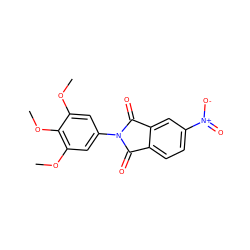 COc1cc(N2C(=O)c3ccc([N+](=O)[O-])cc3C2=O)cc(OC)c1OC ZINC000071334509