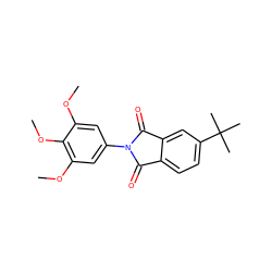 COc1cc(N2C(=O)c3ccc(C(C)(C)C)cc3C2=O)cc(OC)c1OC ZINC000071342100