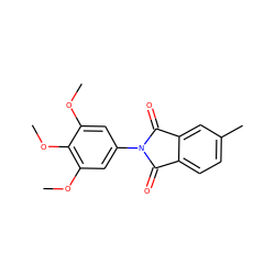 COc1cc(N2C(=O)c3ccc(C)cc3C2=O)cc(OC)c1OC ZINC000002795867