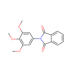 COc1cc(N2C(=O)c3ccccc3C2=O)cc(OC)c1OC ZINC000071340471