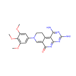 COc1cc(N2C=C3C(=O)N=c4nc(N)nc(N)c4=C3CC2)cc(OC)c1OC ZINC000005853397