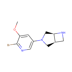 COc1cc(N2C[C@@H]3CN[C@@H]3C2)cnc1Br ZINC000028866090