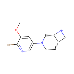 COc1cc(N2CC[C@H]3CN[C@H]3C2)cnc1Br ZINC000035080262