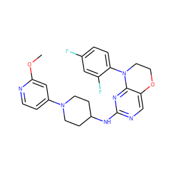 COc1cc(N2CCC(Nc3ncc4c(n3)N(c3ccc(F)cc3F)CCO4)CC2)ccn1 ZINC000473135819