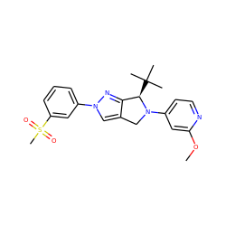 COc1cc(N2Cc3cn(-c4cccc(S(C)(=O)=O)c4)nc3[C@H]2C(C)(C)C)ccn1 ZINC001772592799