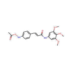 COc1cc(NC(=O)/C=C/c2ccc(NOC(C)=O)cc2)cc(OC)c1OC ZINC000169310432