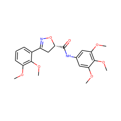 COc1cc(NC(=O)[C@@H]2CC(c3cccc(OC)c3OC)=NO2)cc(OC)c1OC ZINC000004101188