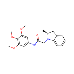 COc1cc(NC(=O)CN2c3ccccc3C[C@@H]2C)cc(OC)c1OC ZINC000003429989