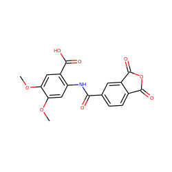 COc1cc(NC(=O)c2ccc3c(c2)C(=O)OC3=O)c(C(=O)O)cc1OC ZINC000653793983