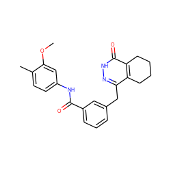 COc1cc(NC(=O)c2cccc(Cc3n[nH]c(=O)c4c3CCCC4)c2)ccc1C ZINC000167532300