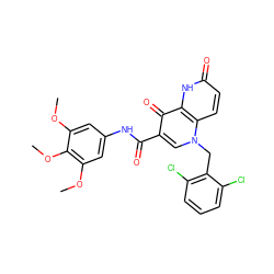 COc1cc(NC(=O)c2cn(Cc3c(Cl)cccc3Cl)c3ccc(=O)[nH]c3c2=O)cc(OC)c1OC ZINC000073140924