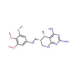 COc1cc(NC[C@H]2CNc3nc(N)nc(N)c3[C@H]2C)cc(OC)c1OC ZINC000005890411