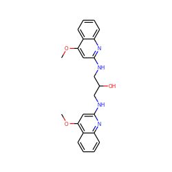 COc1cc(NCC(O)CNc2cc(OC)c3ccccc3n2)nc2ccccc12 ZINC000045196074