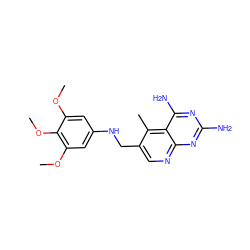 COc1cc(NCc2cnc3nc(N)nc(N)c3c2C)cc(OC)c1OC ZINC000005891456