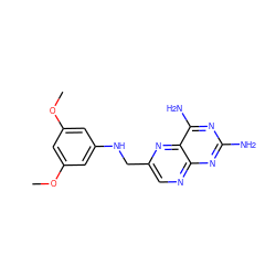 COc1cc(NCc2cnc3nc(N)nc(N)c3n2)cc(OC)c1 ZINC000003814998