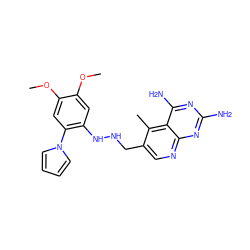 COc1cc(NNCc2cnc3nc(N)nc(N)c3c2C)c(-n2cccc2)cc1OC ZINC000028125944