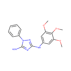 COc1cc(Nc2nc(N)n(-c3ccccc3)n2)cc(OC)c1OC ZINC000038822185