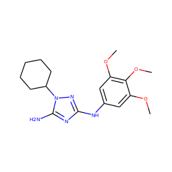 COc1cc(Nc2nc(N)n(C3CCCCC3)n2)cc(OC)c1OC ZINC000072127961