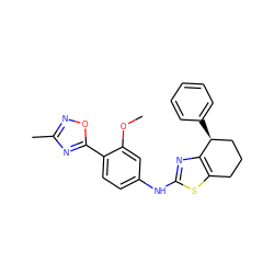 COc1cc(Nc2nc3c(s2)CCC[C@@H]3c2ccccc2)ccc1-c1nc(C)no1 ZINC000073161995