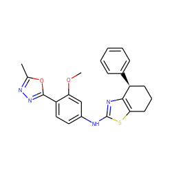 COc1cc(Nc2nc3c(s2)CCC[C@@H]3c2ccccc2)ccc1-c1nnc(C)o1 ZINC000073158052