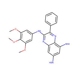 COc1cc(Nc2nc3cc(N)cc(N)c3nc2-c2ccccc2)cc(OC)c1OC ZINC000005597213