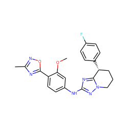 COc1cc(Nc2nc3n(n2)CCC[C@H]3c2ccc(F)cc2)ccc1-c1nc(C)no1 ZINC000299835551