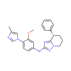 COc1cc(Nc2nc3n(n2)CCC[C@H]3c2ccccc2)ccc1-n1cnc(C)c1 ZINC000299833476