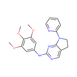 COc1cc(Nc2ncc3c(n2)N(c2ccccn2)CC3)cc(OC)c1OC ZINC000036348584