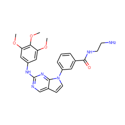 COc1cc(Nc2ncc3ccn(-c4cccc(C(=O)NCCN)c4)c3n2)cc(OC)c1OC ZINC000036348841