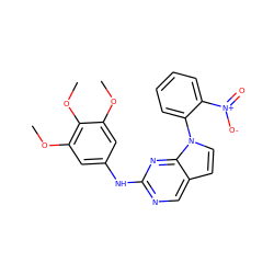 COc1cc(Nc2ncc3ccn(-c4ccccc4[N+](=O)[O-])c3n2)cc(OC)c1OC ZINC000036348804