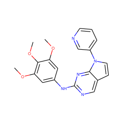 COc1cc(Nc2ncc3ccn(-c4cccnc4)c3n2)cc(OC)c1OC ZINC000036348617