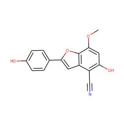 COc1cc(O)c(C#N)c2cc(-c3ccc(O)cc3)oc12 ZINC000028391638