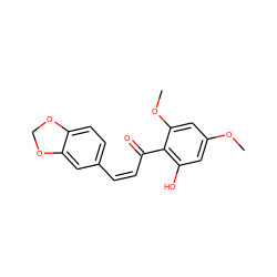 COc1cc(O)c(C(=O)/C=C\c2ccc3c(c2)OCO3)c(OC)c1 ZINC000003965583