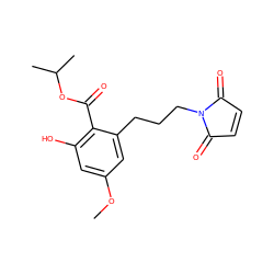 COc1cc(O)c(C(=O)OC(C)C)c(CCCN2C(=O)C=CC2=O)c1 ZINC000299834229