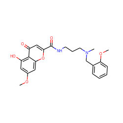 COc1cc(O)c2c(=O)cc(C(=O)NCCCN(C)Cc3ccccc3OC)oc2c1 ZINC000299856992