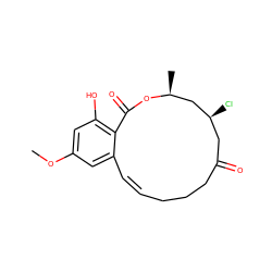 COc1cc(O)c2c(c1)/C=C/CCCC(=O)C[C@H](Cl)C[C@H](C)OC2=O ZINC000066065893