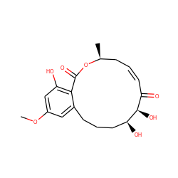 COc1cc(O)c2c(c1)CCC[C@H](O)[C@H](O)C(=O)/C=C\C[C@H](C)OC2=O ZINC000014852163