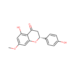 COc1cc(O)c2c(c1)O[C@@H](c1ccc(O)cc1)CC2=O ZINC000000338283